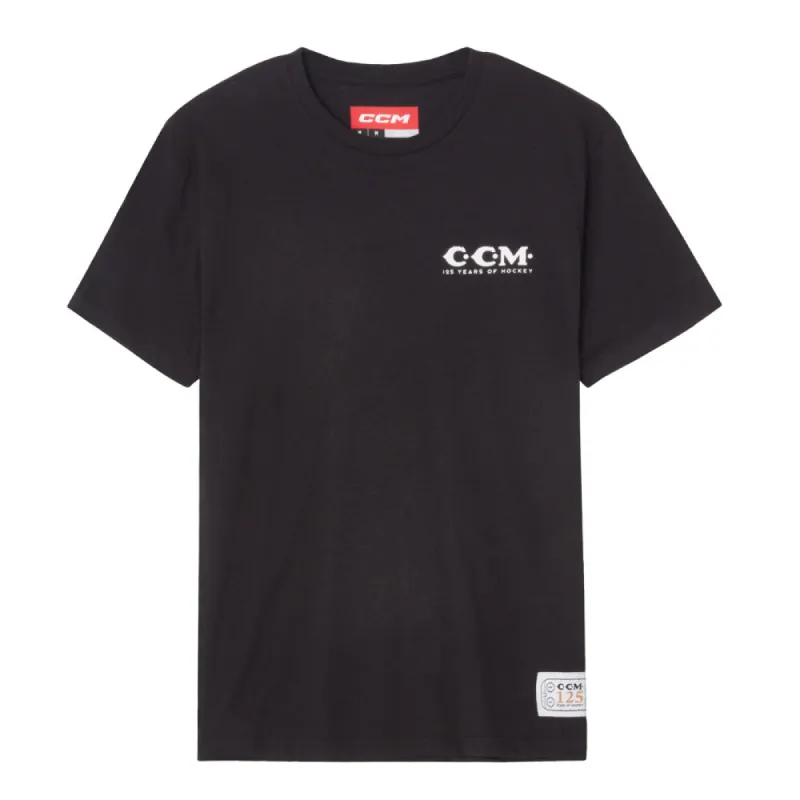 CCM 125 Anniversary Adult Black T Shirt sold by Pro Hockey Life