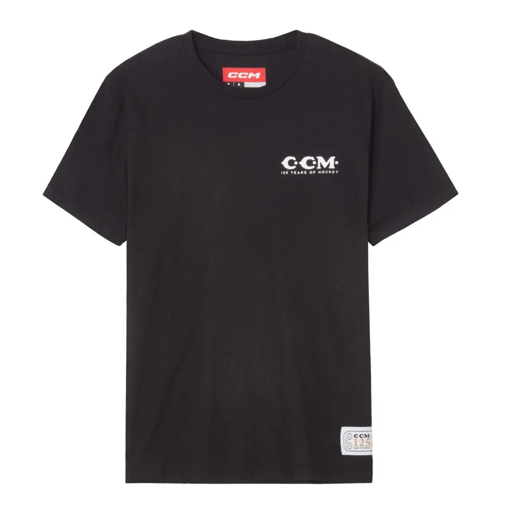 CCM 125 Anniversary Adult Black T Shirt sold by Pro Hockey Life