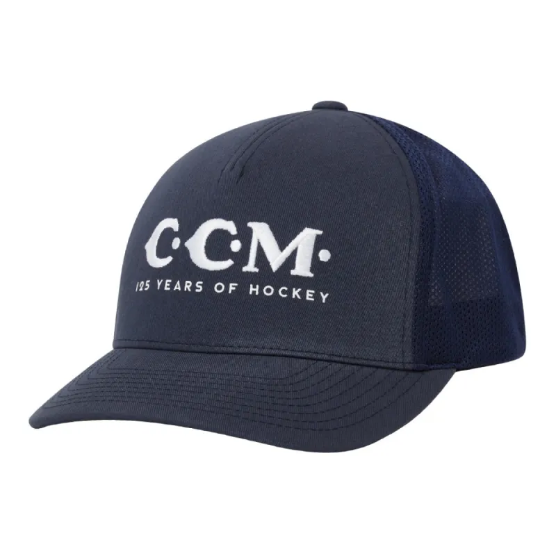 CCM 125 Anniversary Adult Navy Mesh Trucker Hat sold by Pro Hockey Life