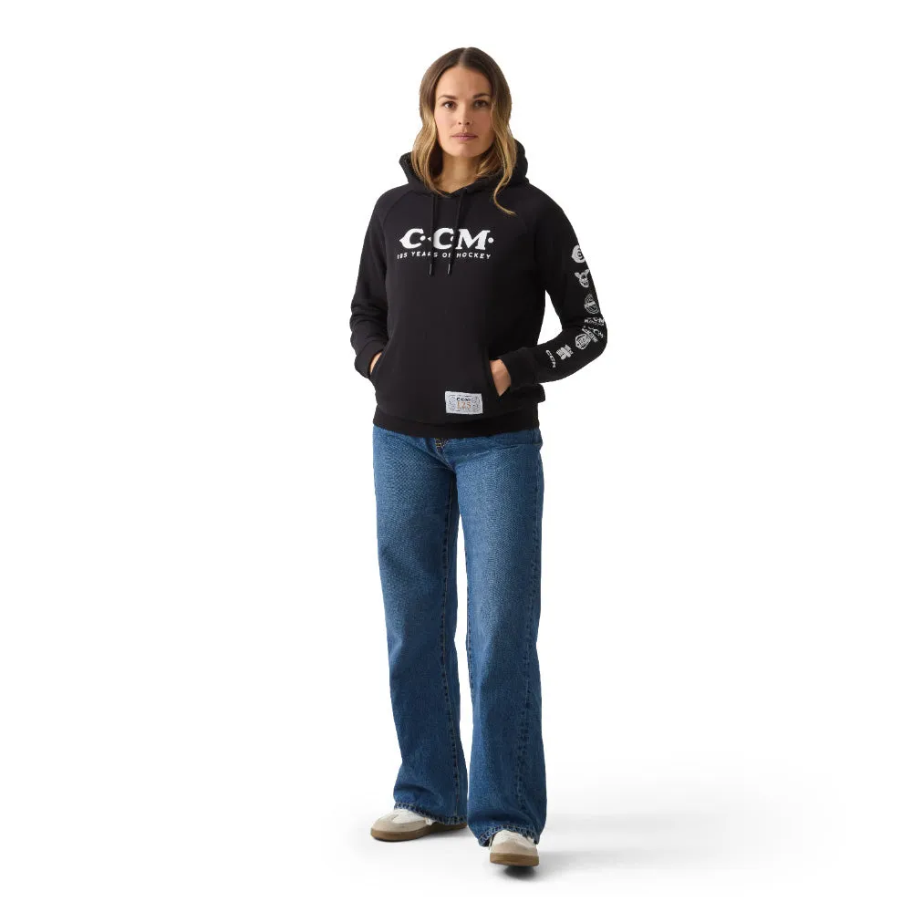 CCM 125 Anniversary Women's Black Hoodie sold by Pro Hockey Life product image thumbnail 2
