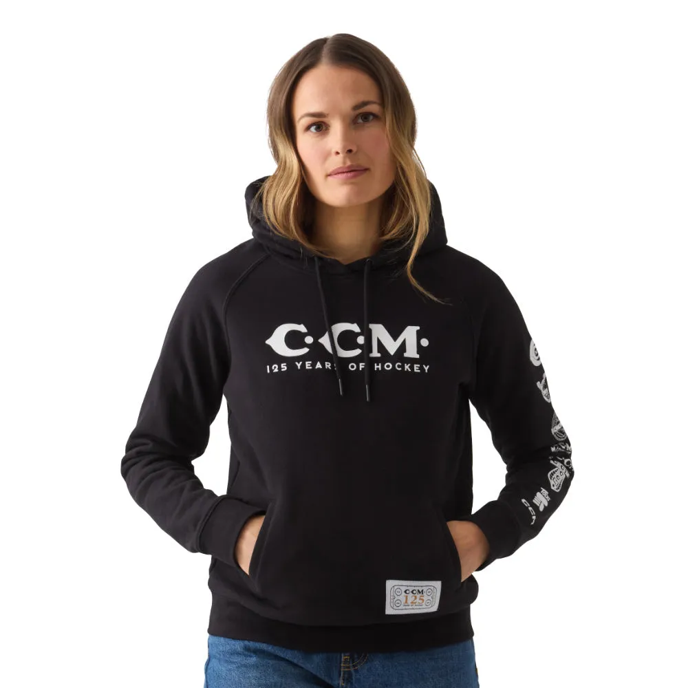 CCM 125 Anniversary Women's Black Hoodie sold by Pro Hockey Life product image thumbnail 3