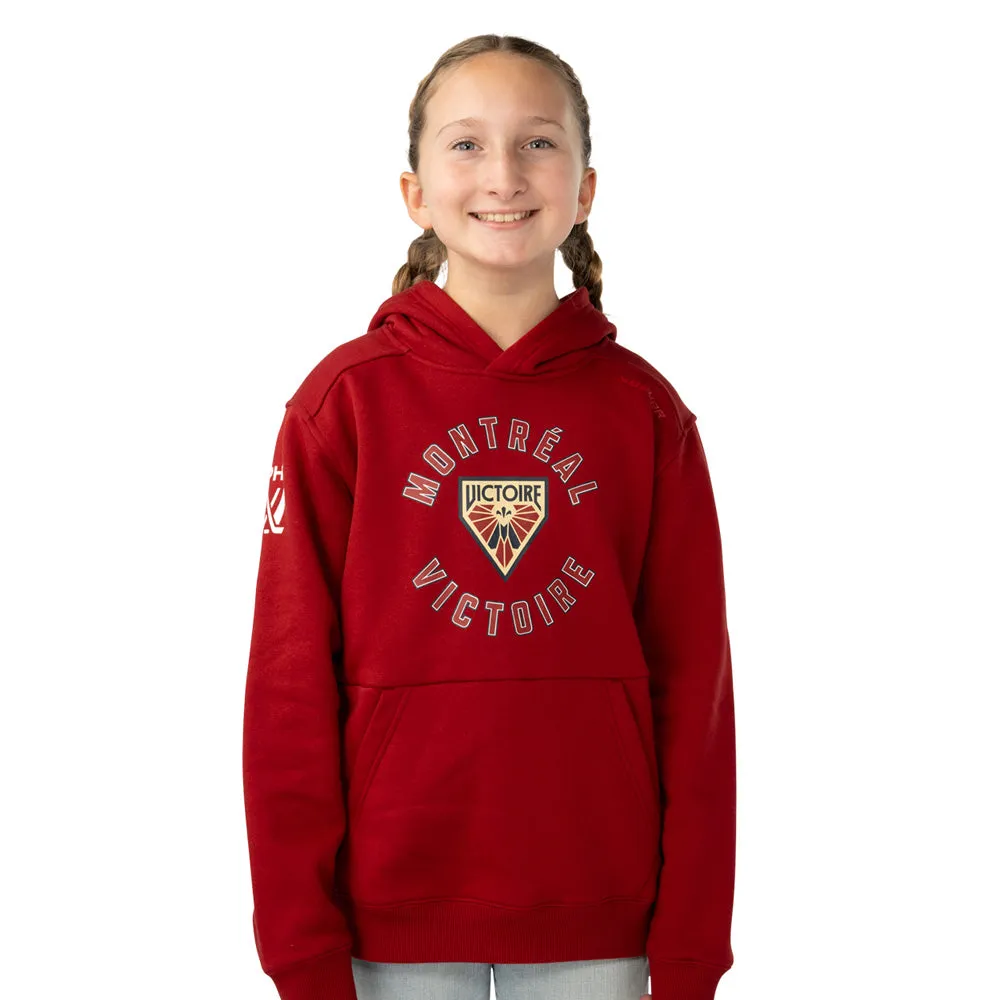 YOUTH PWHL MONTREAL ULTIMATE HOODIE DARK RED sold by Pro Hockey Life product image thumbnail 3