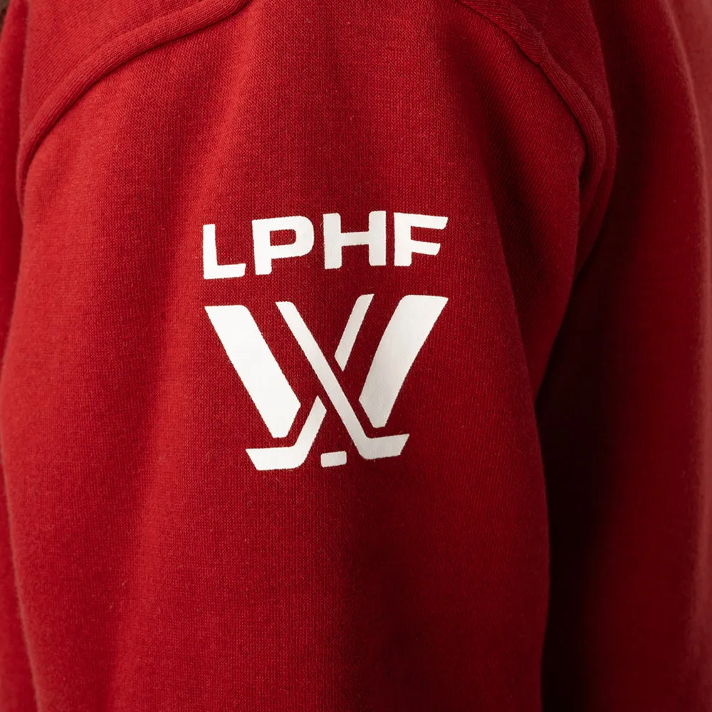 YOUTH PWHL MONTREAL ULTIMATE HOODIE DARK RED sold by Pro Hockey Life product image thumbnail 2