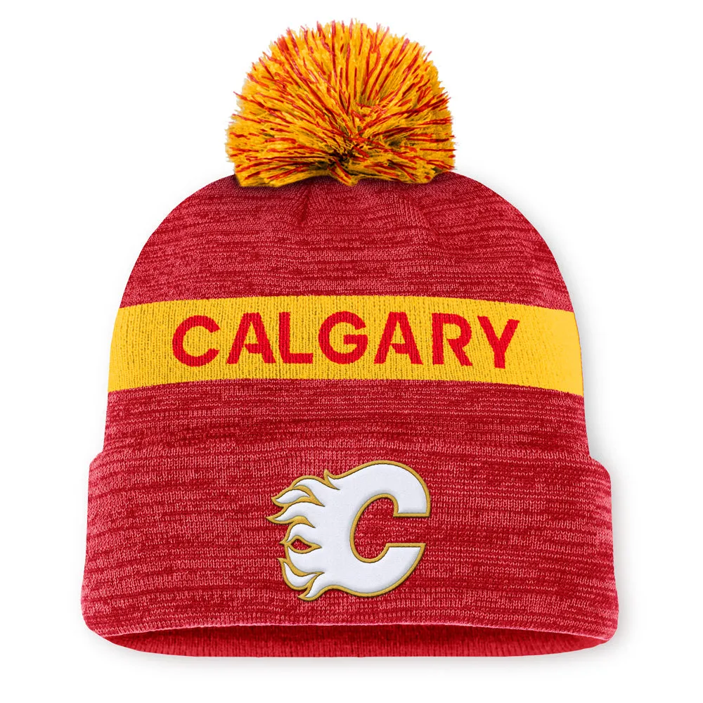 Fanatics Calgary Flames Rink 11 Acrylic Cuffed Pom Beanie sold by Pro Hockey Life