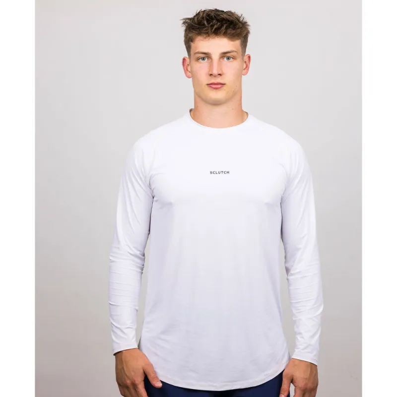 Bclutch Performance White Long Sleeve Workout Shirt sold by Pro Hockey Life