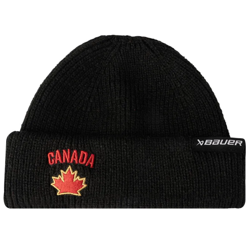 Bauer Hockey Canada Fisherman Adult Black Beanie sold by Pro Hockey Life