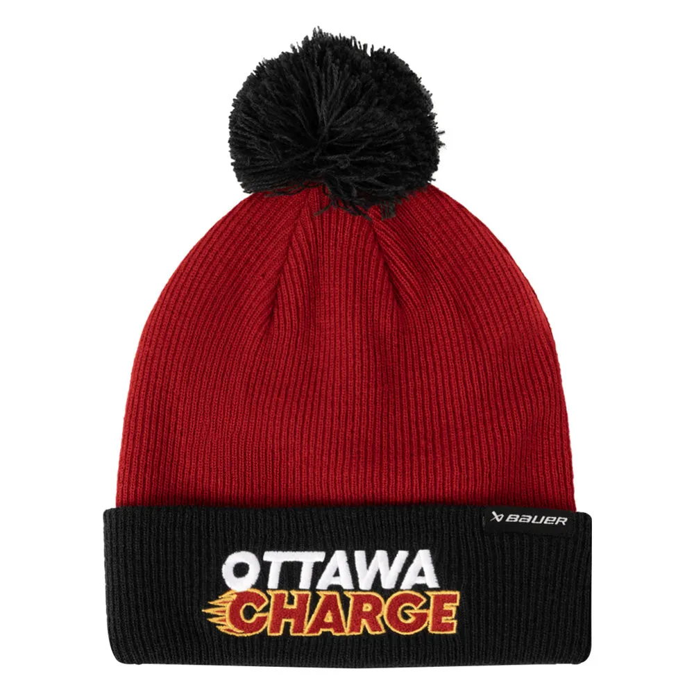 Bauer Ottawa Charge Adult Pom Knit Red Beanie sold by Pro Hockey Life