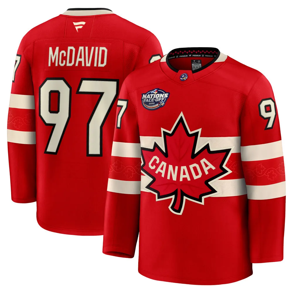 FANATICS 4 NATIONS FACEOFF TEAM CANADA CONNOR MCDAVID ADULT PREMIUM JERSEY sold by Pro Hockey Life product image thumbnail 3