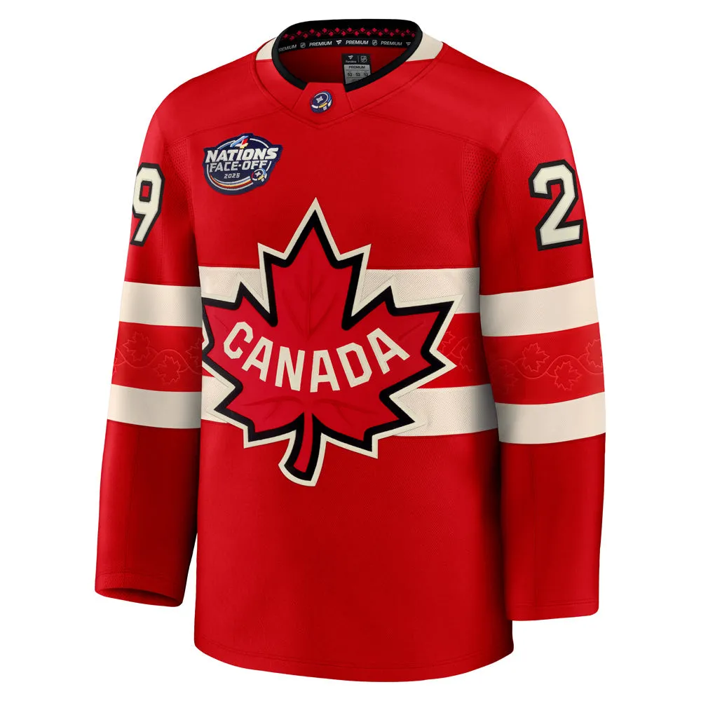 FANATICS 4 NATIONS FACEOFF TEAM CANADA NATHAN MACKINNON ADULT PREMIUM JERSEY sold by Pro Hockey Life product image thumbnail 2