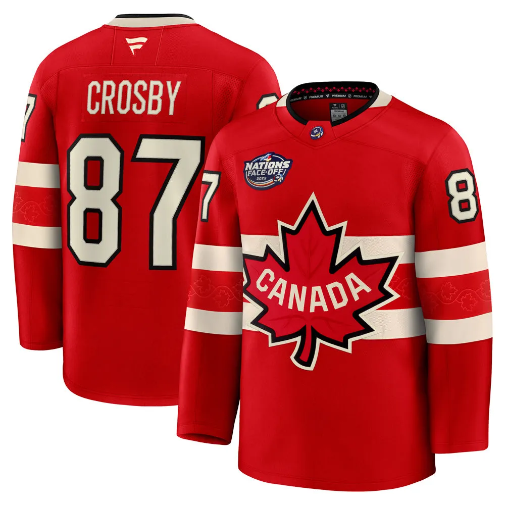 FANATICS 4 NATIONS FACEOFF TEAM CANADA SIDNEY CROSBY ADULT PREMIUM JERSEY sold by Pro Hockey Life product image thumbnail 3