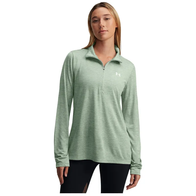 Under Armour Tech Twist Women'S Green 1/2 Zip Top made by Under Armour