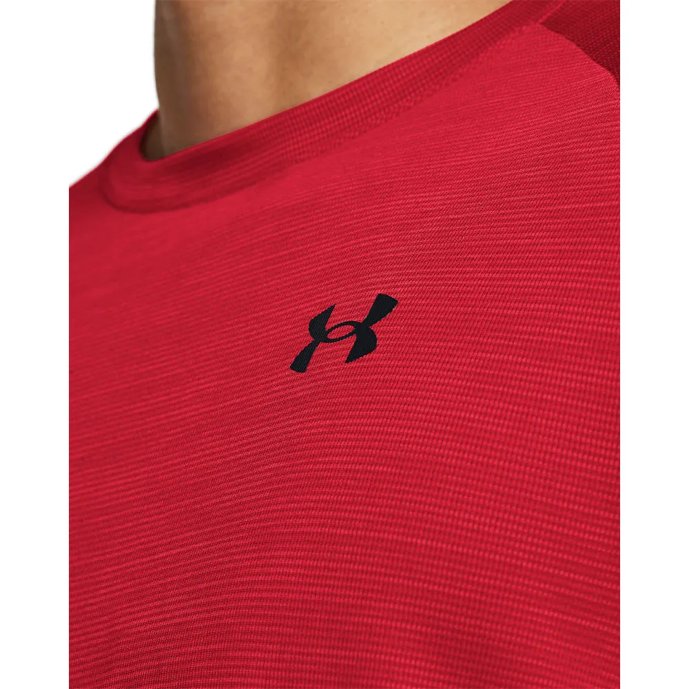 Under Armour Tech Textured Adult Red T Shirt sold by Pro Hockey Life product image thumbnail 3
