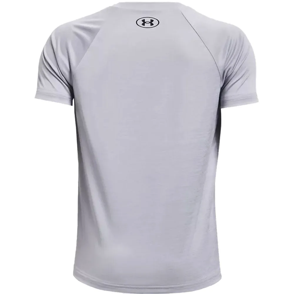 Under Armour Tech Split Logo Hybrid Kid'S Grey T Shirt sold by Pro Hockey Life product image thumbnail 2