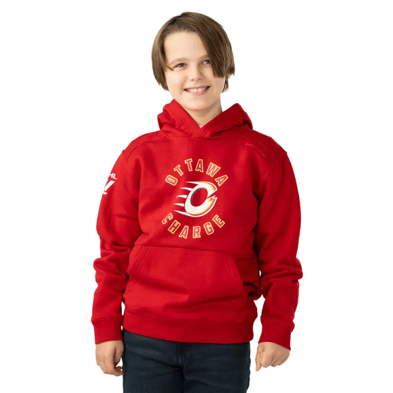 Bauer Ottawa Charge Ultimate Youth Red Hoodie made by Bauer