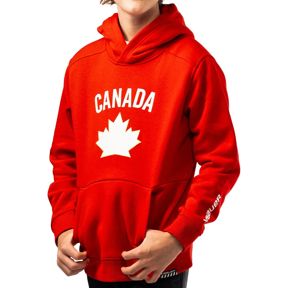 Bauer Hockey Canada Ultimate Youth Red Hoodie sold by Pro Hockey Life product image thumbnail 2