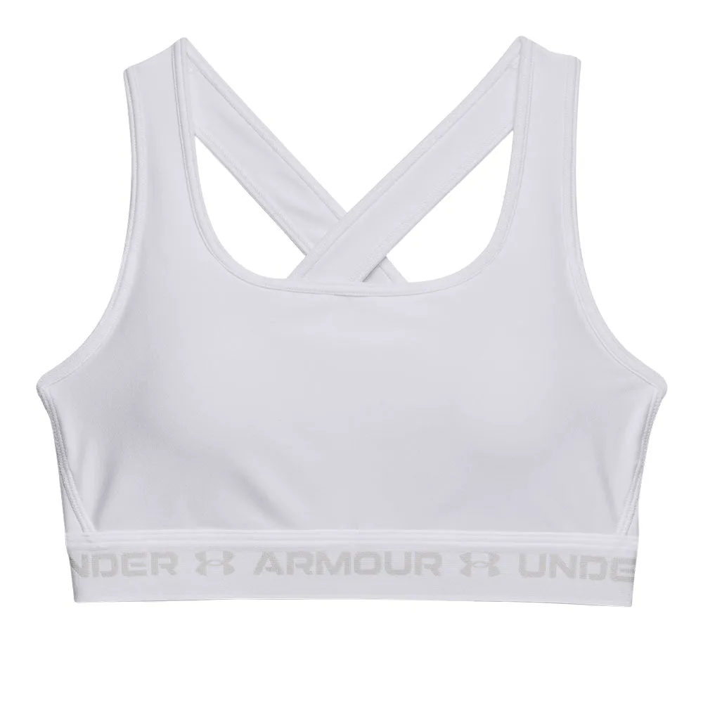 Under Armour Crossback Mid Pd Women'S White Bra sold by Pro Hockey Life