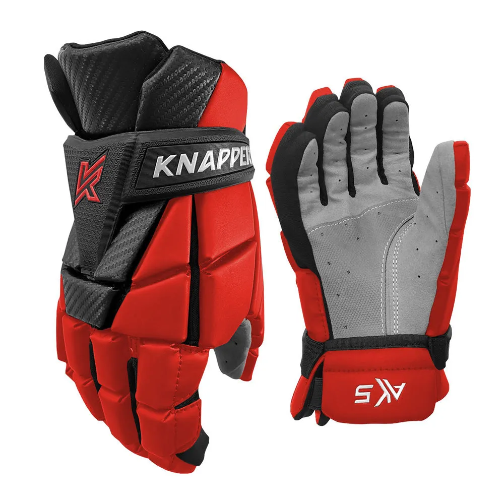 Knapper Ak5 V2 Red Ball Hockey Gloves sold by Pro Hockey Life