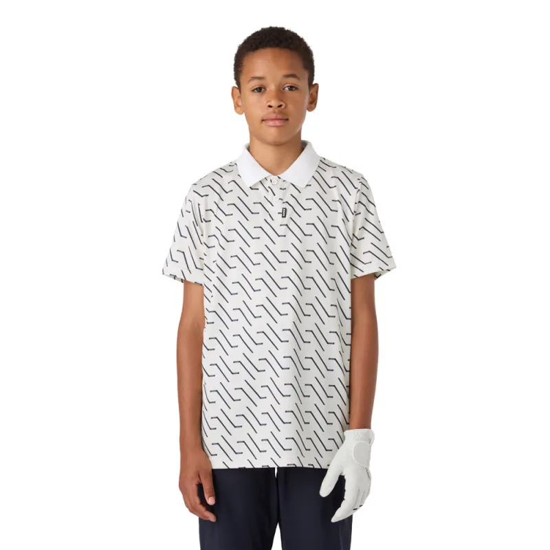 CCM Golf Youth Printed White Polo Shirt sold by Pro Hockey Life
