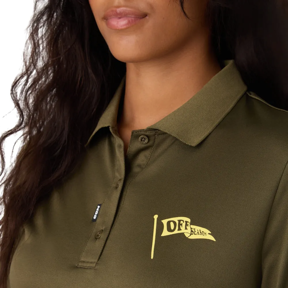CCM Golf Women's Solid Green Polo Shirt sold by Pro Hockey Life product image thumbnail 5