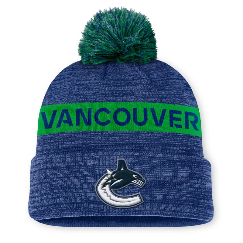 Fanatics Vancouver Canucks Rink 11 Acrylic Cuffed Pom Beanie sold by Pro Hockey Life