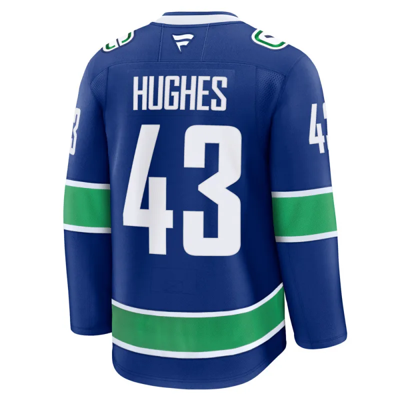 Fanatics Vancouver Canucks Quinn Hughes Premium Adult Home Jersey sold by Pro Hockey Life
