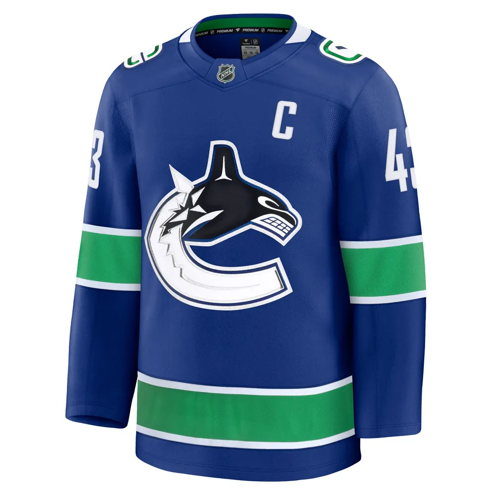Fanatics Vancouver Canucks Quinn Hughes Premium Adult Home Jersey sold by Pro Hockey Life product image thumbnail 2