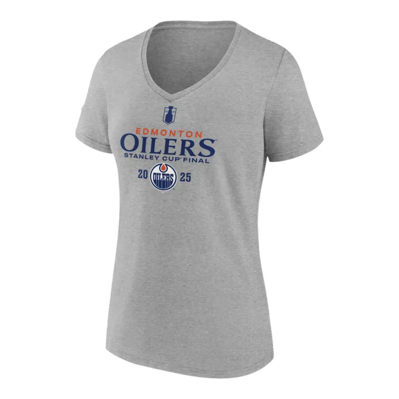 Fanatics Edmonton Oilers 2025 Stanley Cup Final Roster Women'S Grey T Shirt sold by Pro Hockey Life