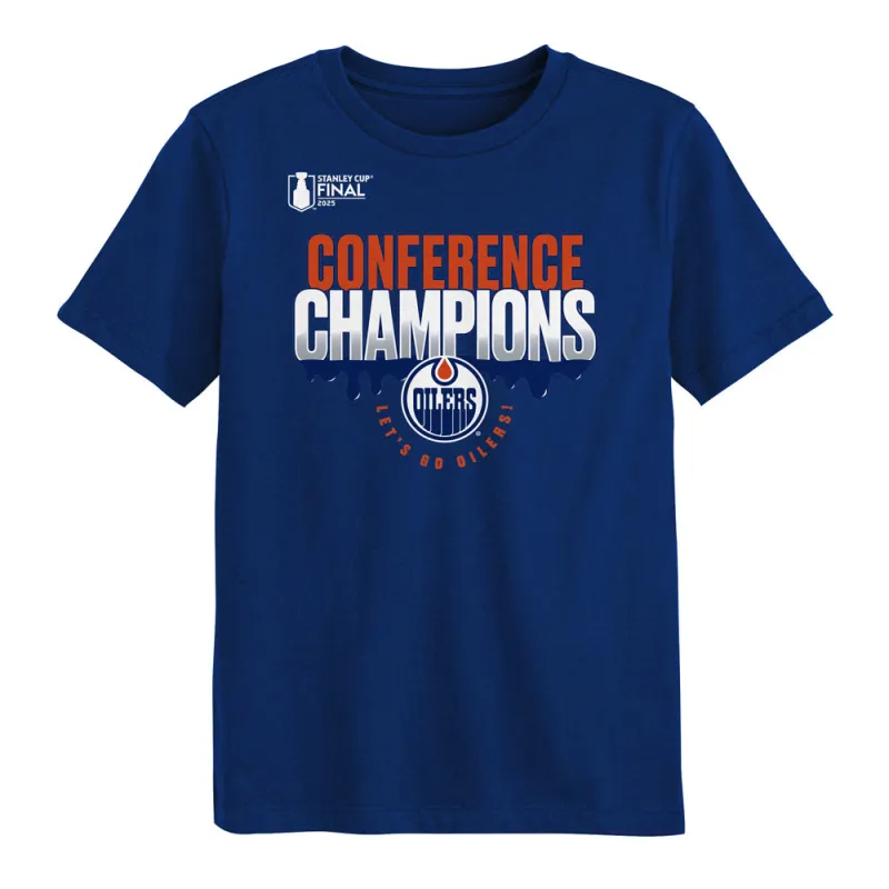 Outerstuff Edmonton Oilers 2025 Conference Champions Hometown Kid'S Blue T Shirt sold by Pro Hockey Life