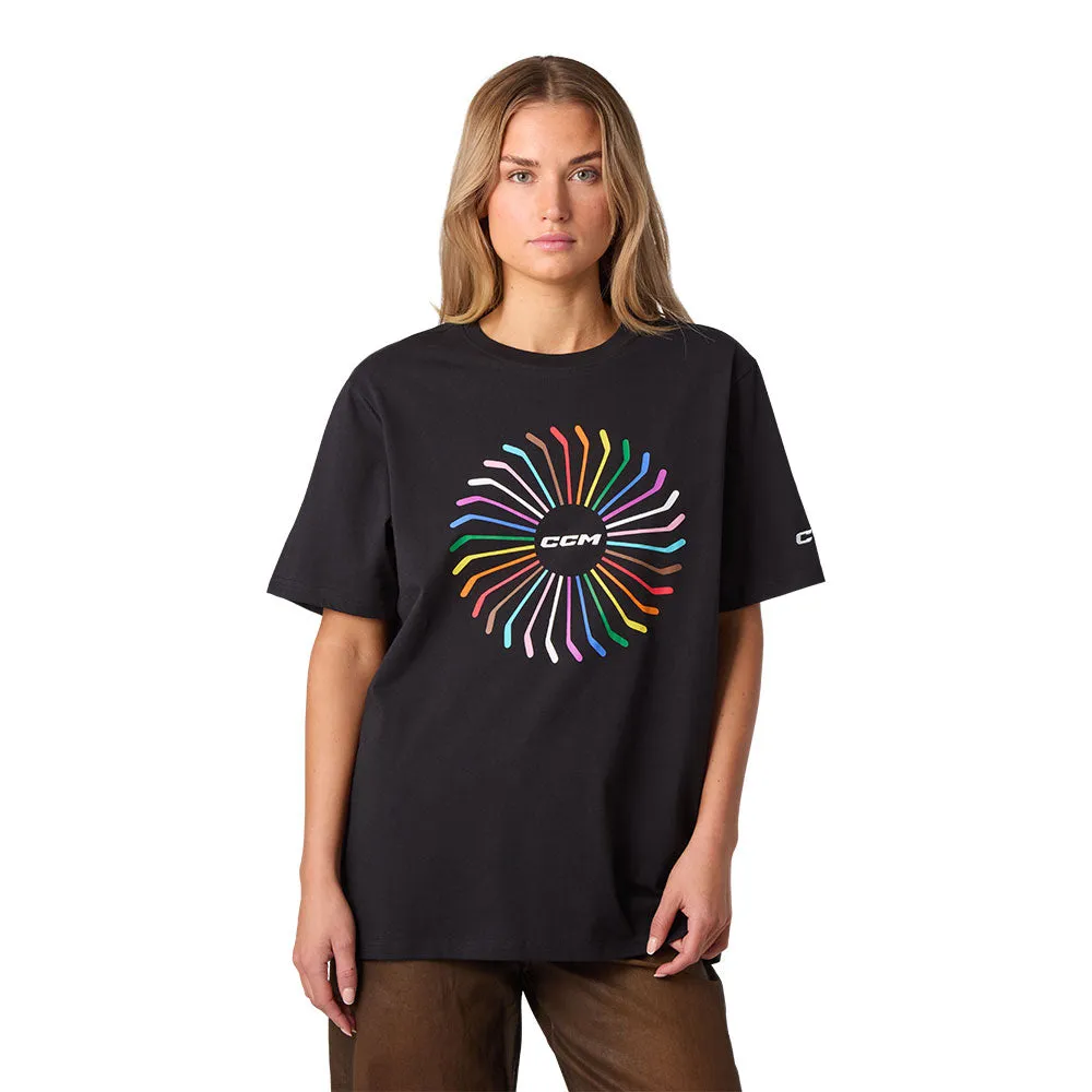 CCM Pride Adult Black T Shirt sold by Pro Hockey Life product image thumbnail 3