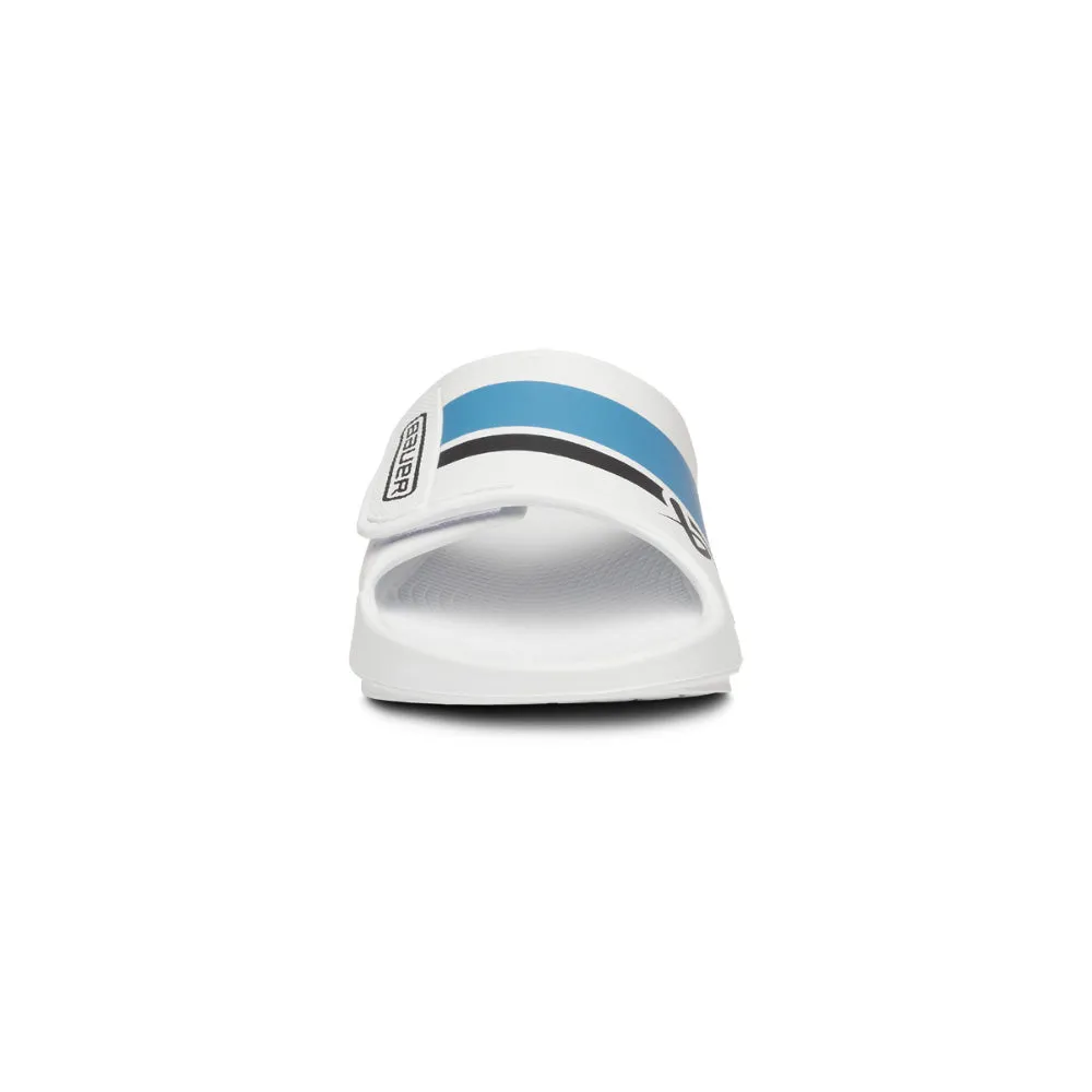 Bauer Oofos White/Blue Sport Flex Slides sold by Pro Hockey Life product image thumbnail 2
