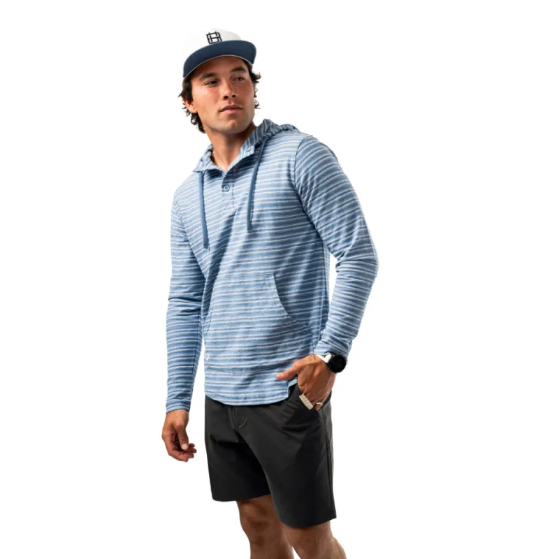 Bauer Lightweight Adult Blue Stripe Hoodie made by Bauer