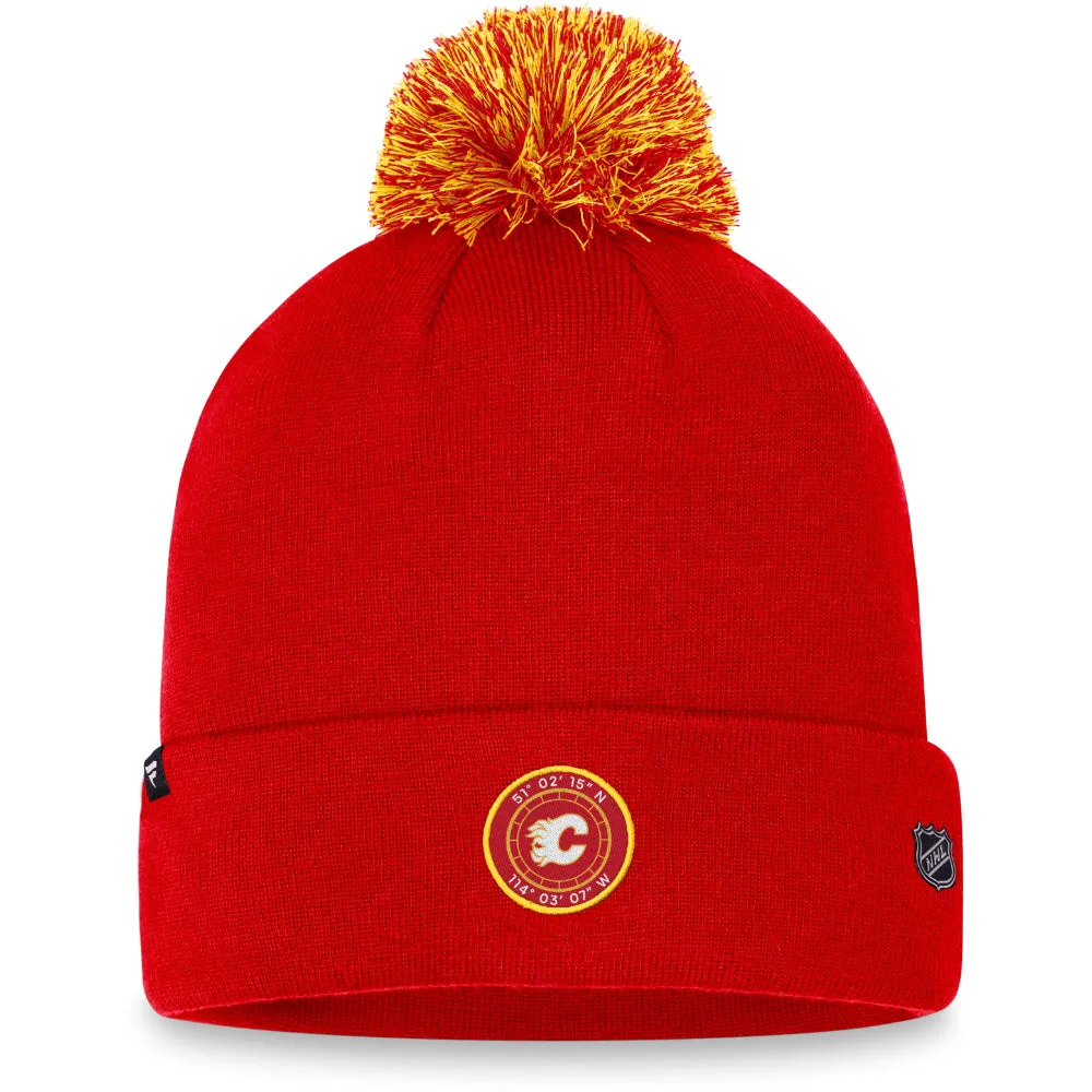 Calgary Flames Fanatics Men'S Nhl Draft Cuffed Pom Red/Gold sold by Pro Hockey Life product image thumbnail 2