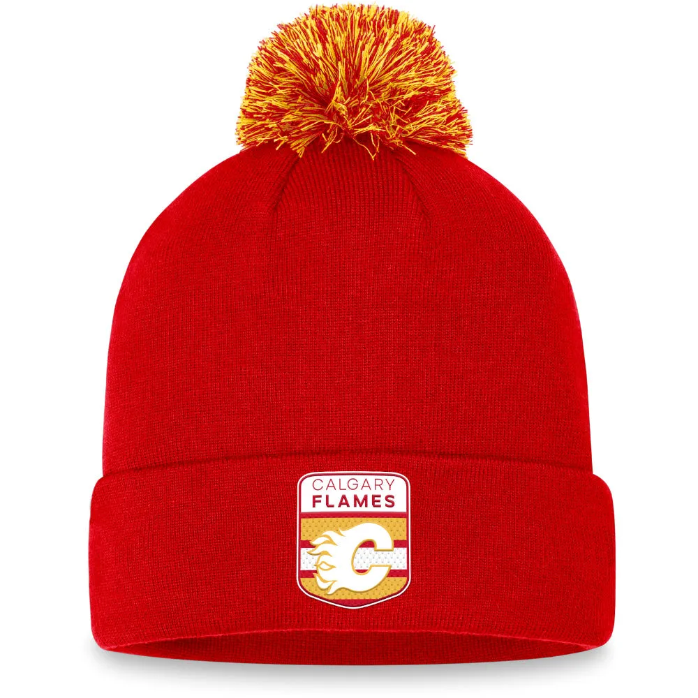 Calgary Flames Fanatics Men'S Nhl Draft Cuffed Pom Red/Gold sold by Pro Hockey Life