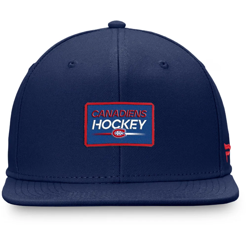 Fanatics Montreal Canadiens Authentic Pro Adult Snap Back Hat Blue sold by Pro Hockey Life