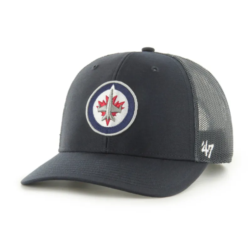 WINNIPEG JETS 47 NAVY TRUCKER HAT sold by Pro Hockey Life