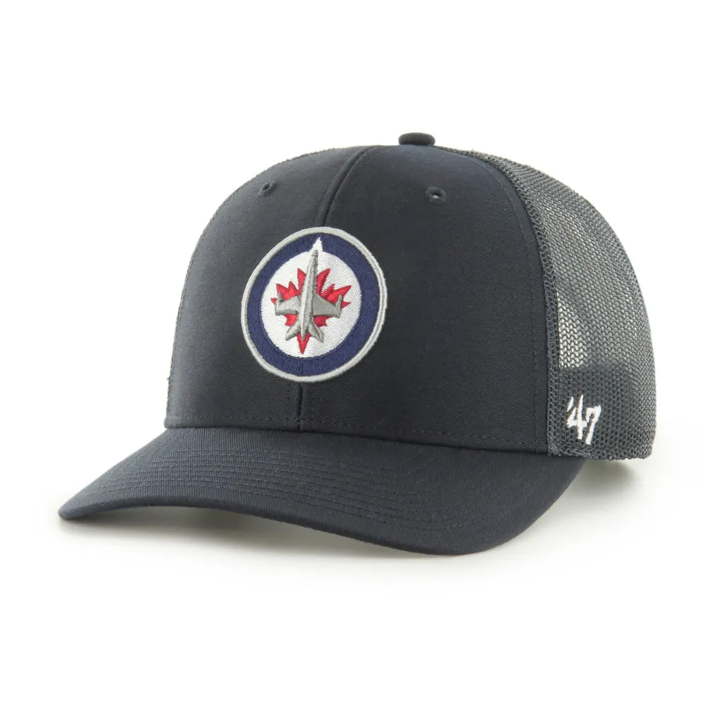 WINNIPEG JETS 47 NAVY TRUCKER HAT sold by Pro Hockey Life