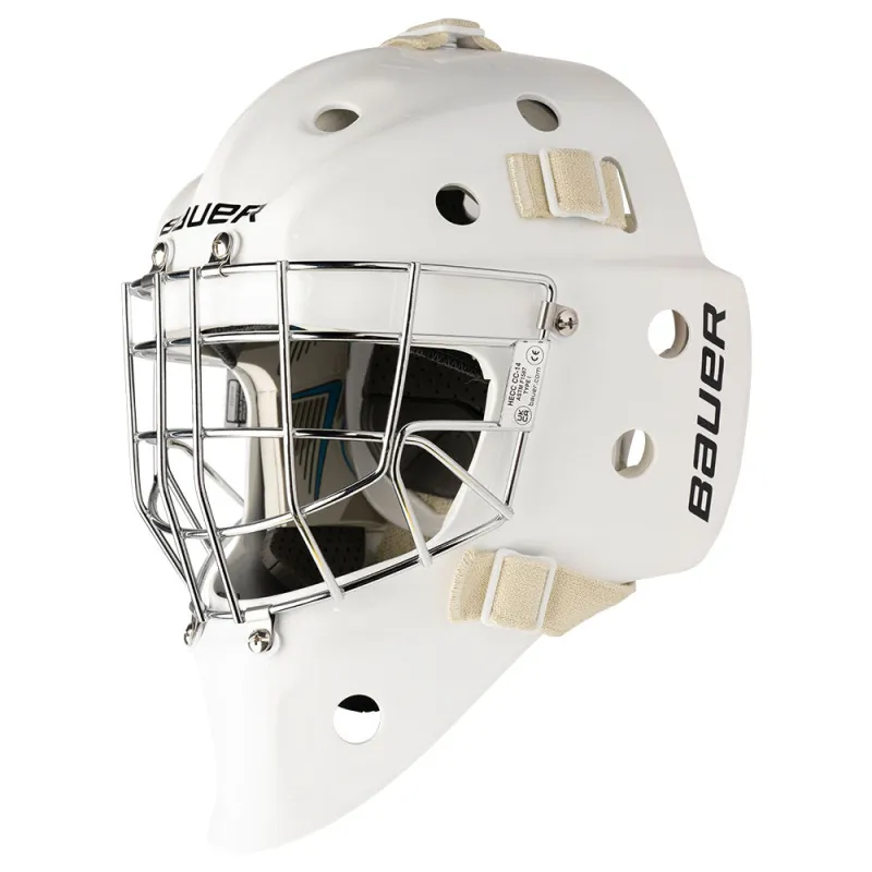 Bauer 940 Junior White Goalie Mask made by Bauer