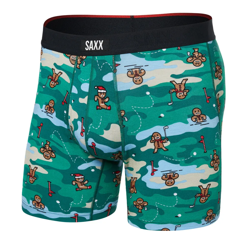 Saxx Vibe Xtra Super Soft Holiday Green Boxer Briefs sold by Pro Hockey Life