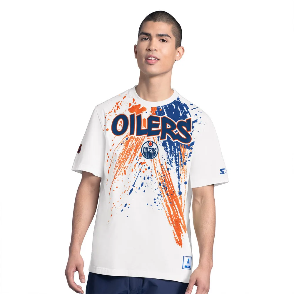 Edmonton Oilers Starter Graffiti White T Shirt sold by Pro Hockey Life