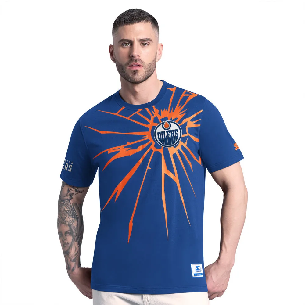 Edmonton Oilers Starter Collison Blue T Shirt sold by Pro Hockey Life