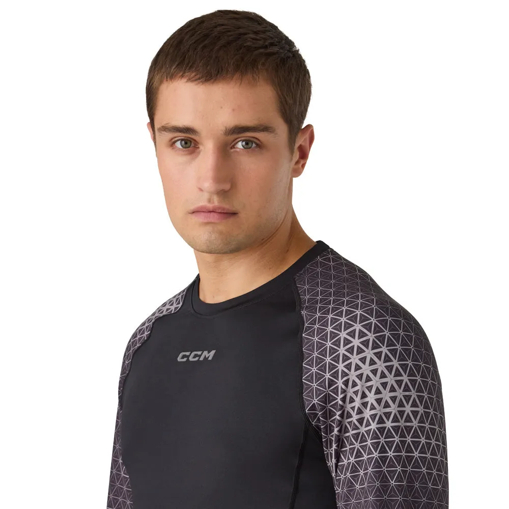 CCM Printed Men's Grey Training Long Sleeve Shirt sold by Pro Hockey Life product image thumbnail 5