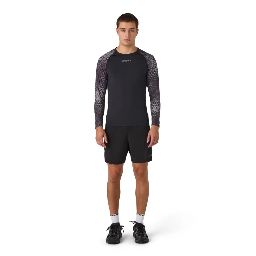 CCM Printed Men's Grey Training Long Sleeve Shirt sold by Pro Hockey Life product image thumbnail 4