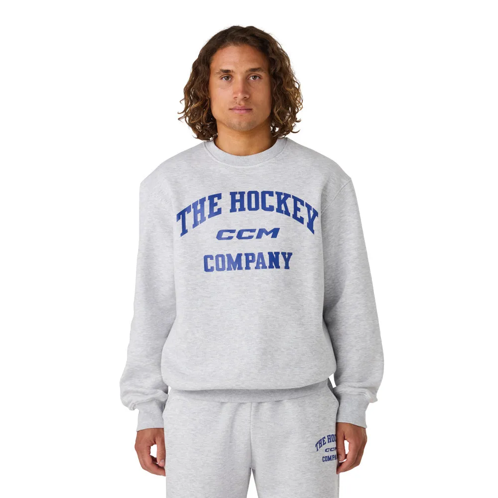 CCM Athleisure Men's Grey Fleece Crew Long Sleeve Shirt sold by Pro Hockey Life product image thumbnail 3