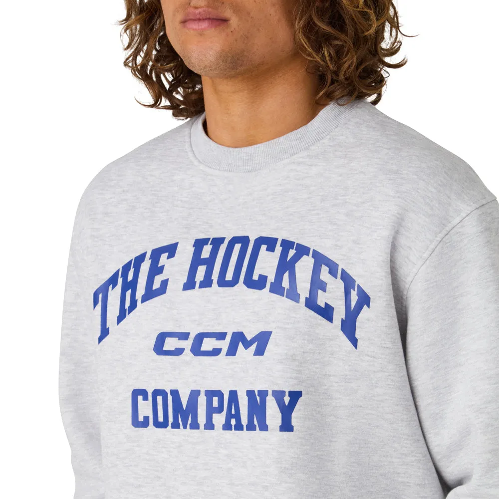 CCM Athleisure Men's Grey Fleece Crew Long Sleeve Shirt sold by Pro Hockey Life product image thumbnail 5