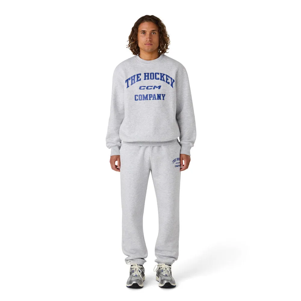 CCM Athleisure Men's Grey Fleece Crew Long Sleeve Shirt sold by Pro Hockey Life product image thumbnail 4