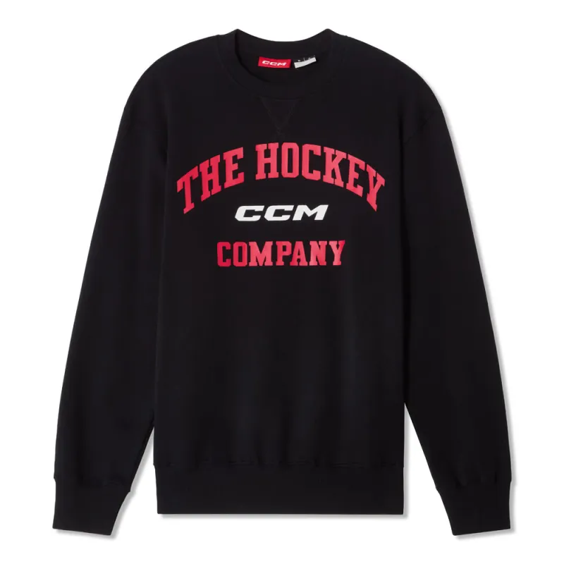 CCM Athleisure Youth Black Fleece Crew Long Sleeve Shirt sold by Pro Hockey Life