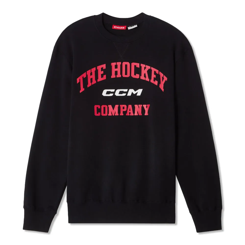 CCM Athleisure Youth Black Fleece Crew Long Sleeve Shirt sold by Pro Hockey Life