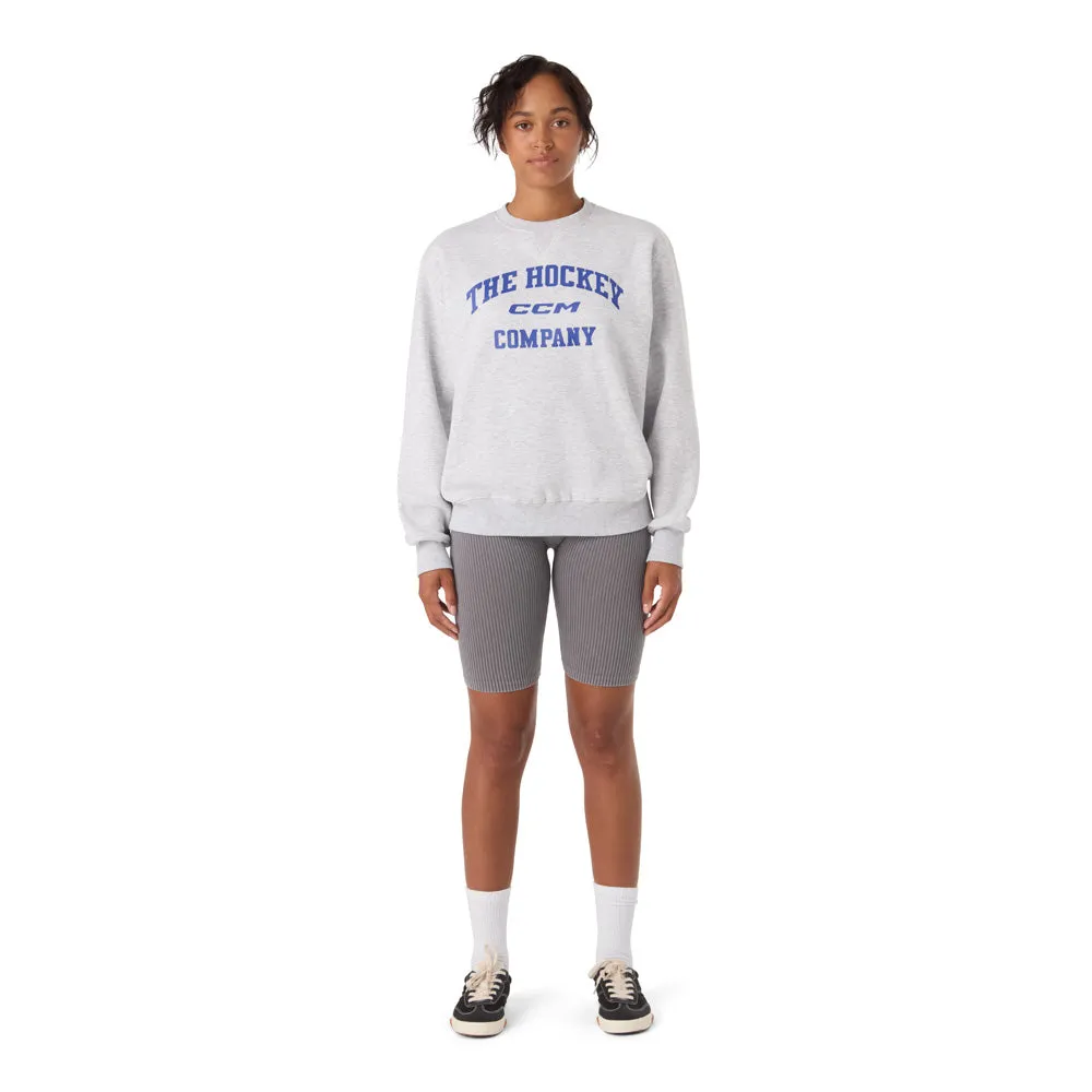 CCM Athleisure Women's Grey Fleece Crew Long Sleeve Shirt sold by Pro Hockey Life product image thumbnail 4