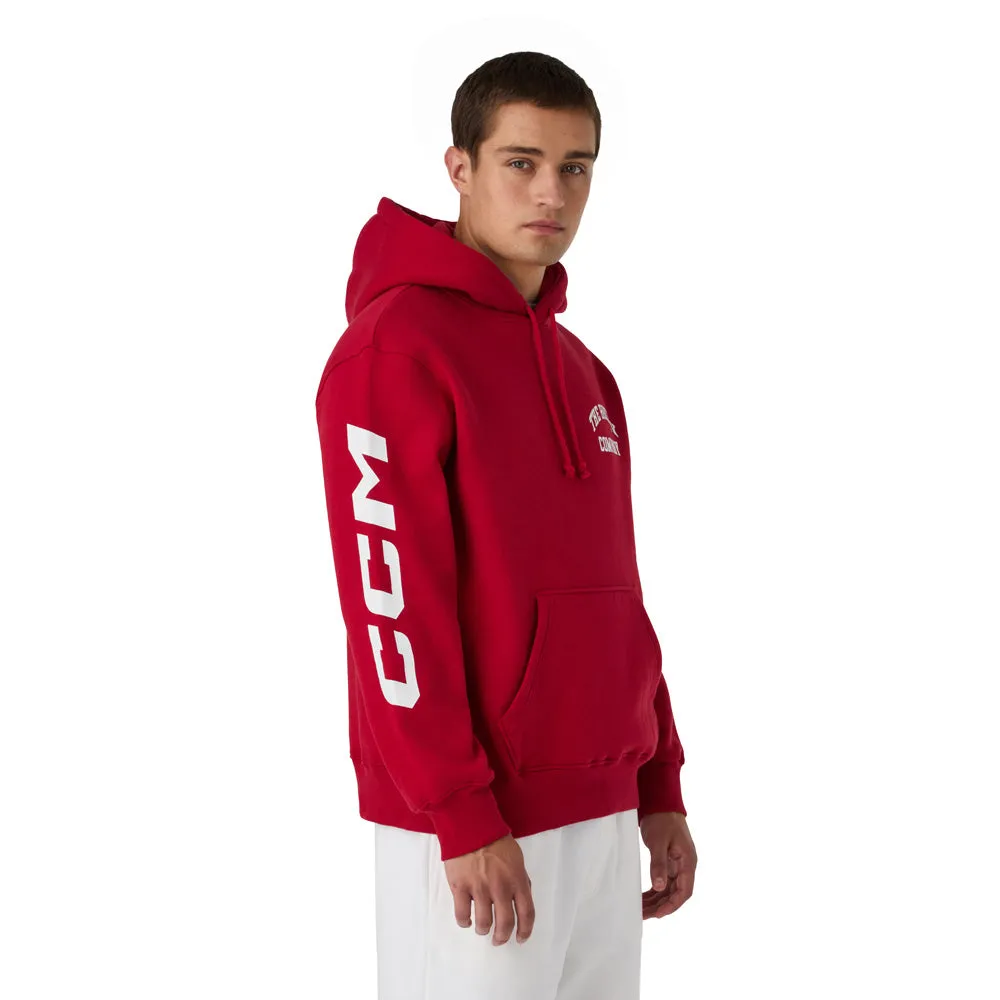 CCM Athleisure Men's Red Fleece Hoodie sold by Pro Hockey Life product image thumbnail 5