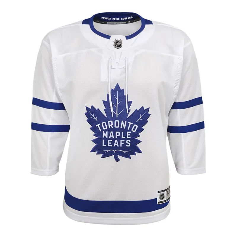 Toronto Maple Leafs Youth White Away Jersey sold by Pro Hockey Life